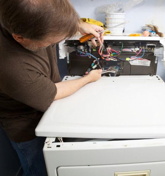 the most common issues we see with dryers that require repair are heating element malfunctions and faulty thermostats